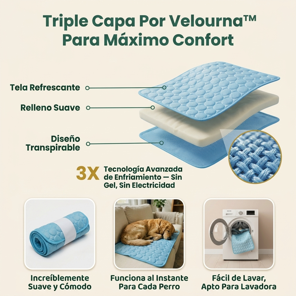 Velourna™ - Tapete Refrescante Para Perros
